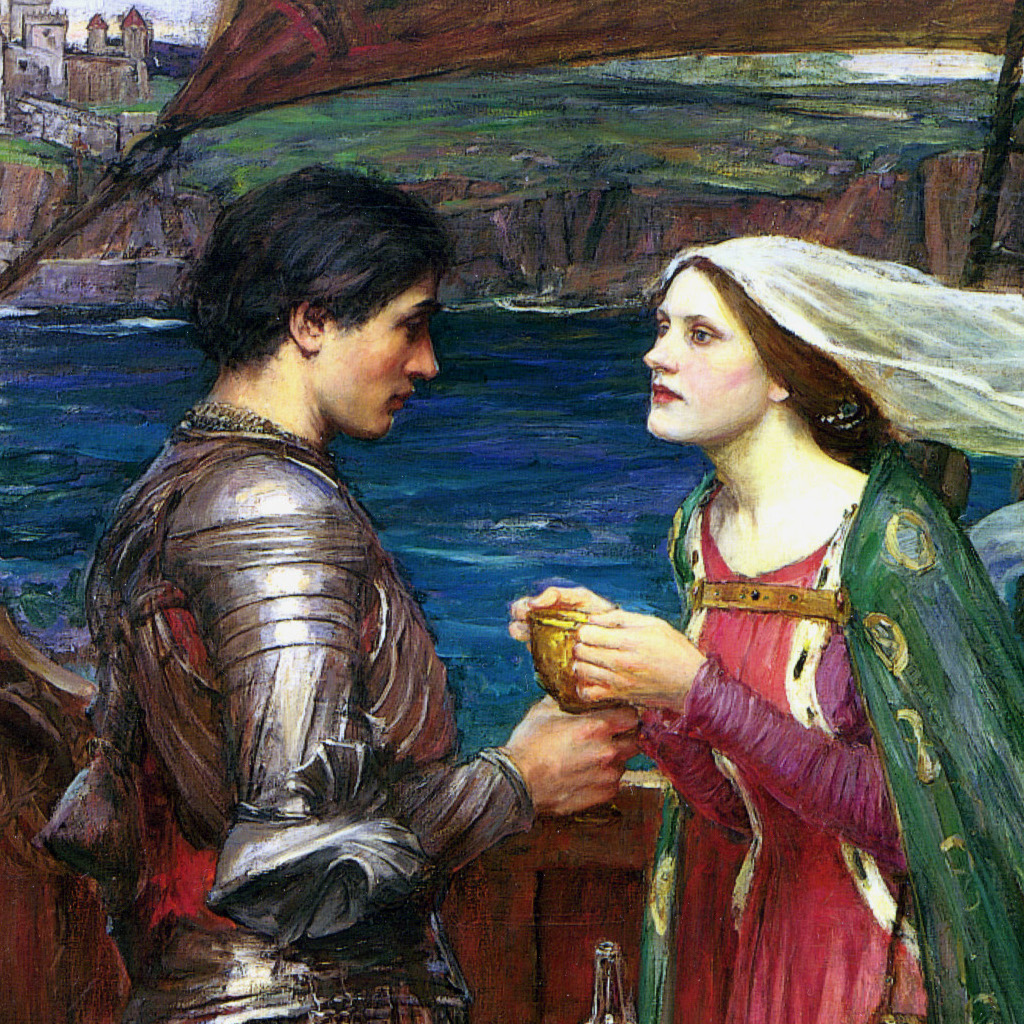 Tristan and Isolde Close Up John William Waterhouse